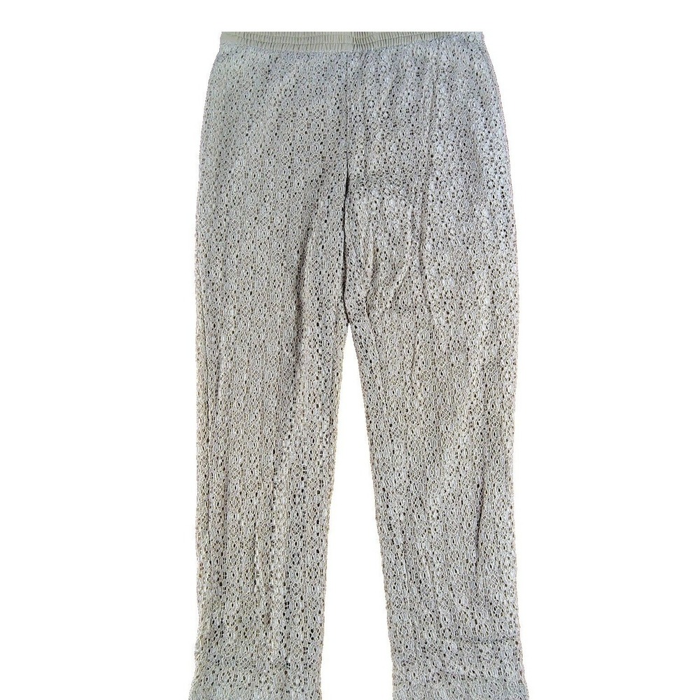Chico's Arabian Camel Pull On Lace Ankle Pants Size 0.5 Small Tan Lined romantic